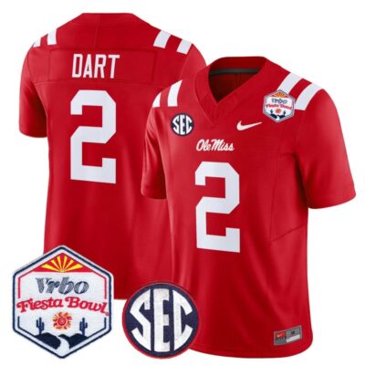 Ole Miss Rebels 2026 The Fiesta Bowl Vapor Limited Stitched Jersey - Red / Jaxson Dart