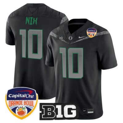 Oregon Ducks 2026 Orange Bowl Vapor Limited Stitched Jersey - Black / Bo Nix