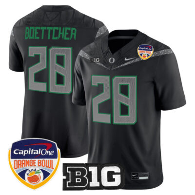 Oregon Ducks 2026 Orange Bowl Vapor Limited Stitched Jersey - Black / Bryce Boettcher