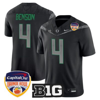 Oregon Ducks 2026 Orange Bowl Vapor Limited Stitched Jersey - Black / Malik Benson