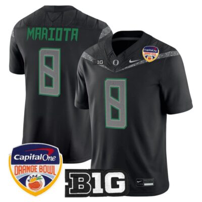 Oregon Ducks 2026 Orange Bowl Vapor Limited Stitched Jersey - Black / Marcus Mariota