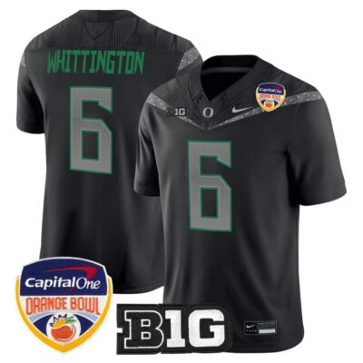 Oregon Ducks 2026 Orange Bowl Vapor Limited Stitched Jersey - Black / Noah Whittington