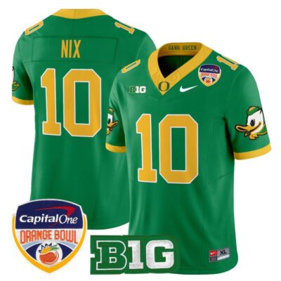 Oregon Ducks 2026 Orange Bowl Vapor Limited Stitched Jersey - Green / Bo Nix