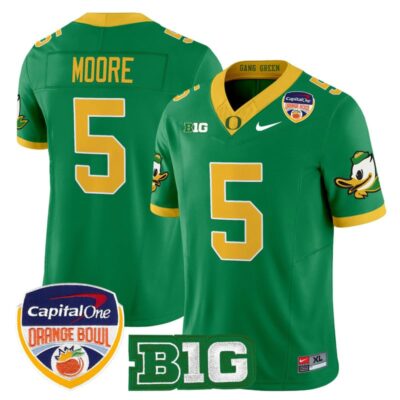Oregon Ducks 2026 Orange Bowl Vapor Limited Stitched Jersey - Green / Dante Moore
