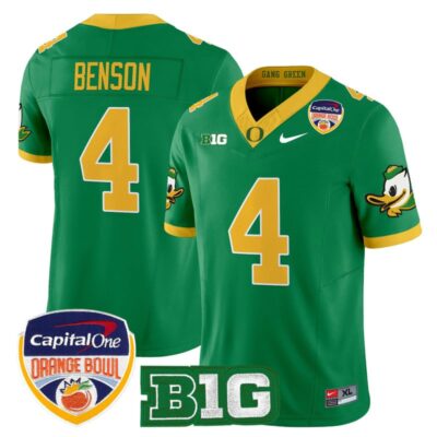 Oregon Ducks 2026 Orange Bowl Vapor Limited Stitched Jersey - Green / Malik Benson
