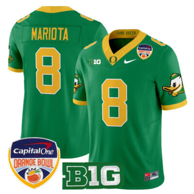 Oregon Ducks 2026 Orange Bowl Vapor Limited Stitched Jersey - Green / Marcus Mariota