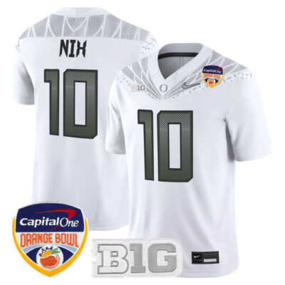 Oregon Ducks 2026 Orange Bowl Vapor Limited Stitched Jersey - White / Bo Nix
