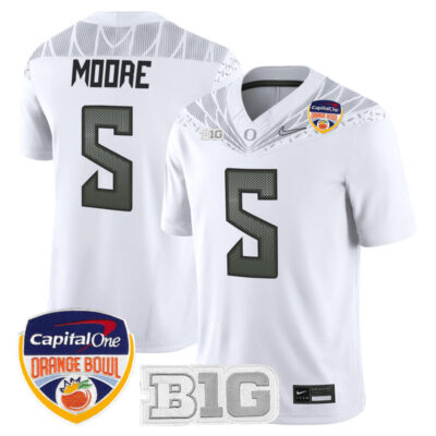 Oregon Ducks 2026 Orange Bowl Vapor Limited Stitched Jersey - White / Dante Moore