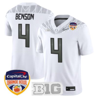 Oregon Ducks 2026 Orange Bowl Vapor Limited Stitched Jersey - White / Malik Benson
