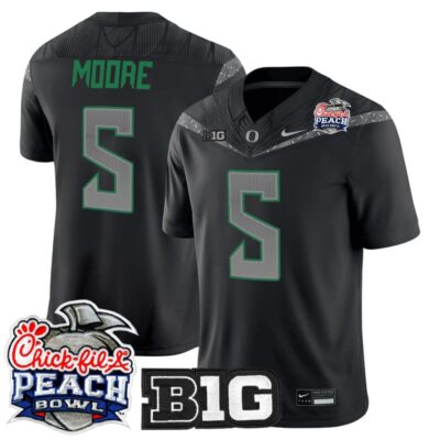Oregon Ducks 2026 Peach Bowl Vapor Limited Stitched Jersey - Black / Dante Moore