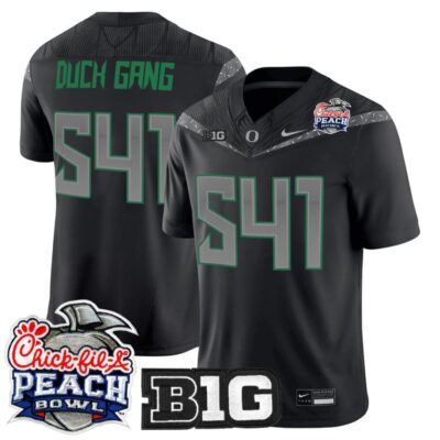 Oregon Ducks 2026 Peach Bowl Vapor Limited Stitched Jersey - Black / Duck Gang 541