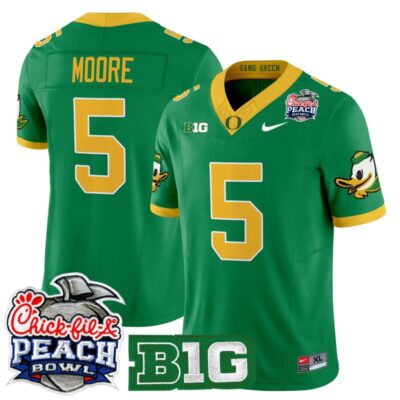 Oregon Ducks 2026 Peach Bowl Vapor Limited Stitched Jersey - Green / Dante Moore