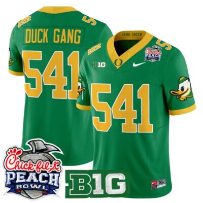 Oregon Ducks 2026 Peach Bowl Vapor Limited Stitched Jersey - Green / Duck Gang 541
