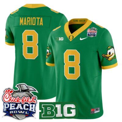 Oregon Ducks 2026 Peach Bowl Vapor Limited Stitched Jersey - Green / Marcus Mariota