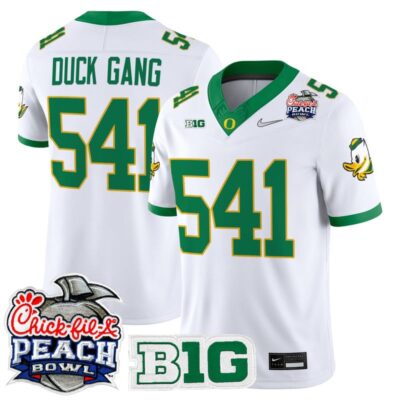 Oregon Ducks 2026 Peach Bowl Vapor Limited Stitched Jersey - White Alternate / Duck Gang 541