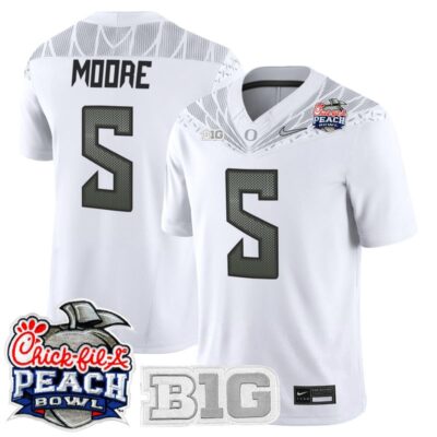 Oregon Ducks 2026 Peach Bowl Vapor Limited Stitched Jersey - White / Dante Moore