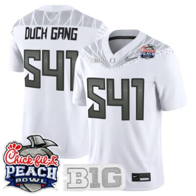 Oregon Ducks 2026 Peach Bowl Vapor Limited Stitched Jersey - White / Duck Gang 541