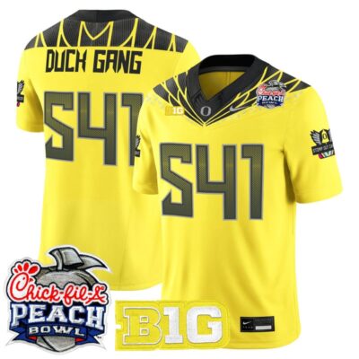 Oregon Ducks 2026 Peach Bowl Vapor Limited Stitched Jersey - Yellow / Duck Gang 541