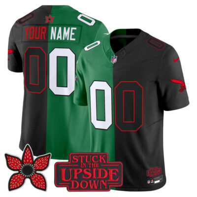 Philadelphia Eagles 'Upside Down Edition' Vapor Limited Custom Jersey - Black-Kelly Green