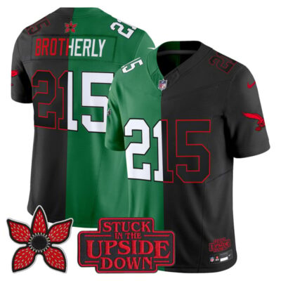Philadelphia Eagles 'Upside Down Edition' Vapor Limited Jersey - Black-Kelly Green / Brotherly 215