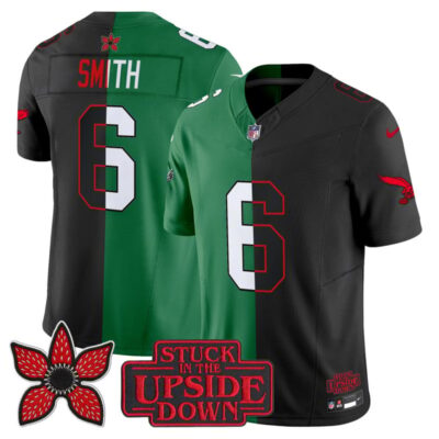 Philadelphia Eagles 'Upside Down Edition' Vapor Limited Jersey - Black-Kelly Green / DeVonta Smith