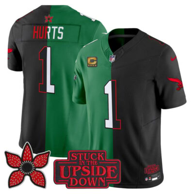 Philadelphia Eagles 'Upside Down Edition' Vapor Limited Jersey - Black-Kelly Green / Jalen Hurts