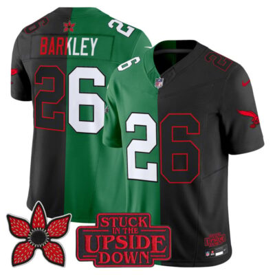 Philadelphia Eagles 'Upside Down Edition' Vapor Limited Jersey - Black-Kelly Green / Saquon Barkley