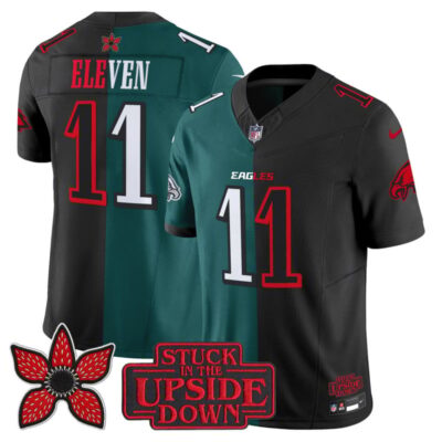 Philadelphia Eagles 'Upside Down Edition' Vapor Limited Jersey - Black-Midnight Green / #11 Eleven