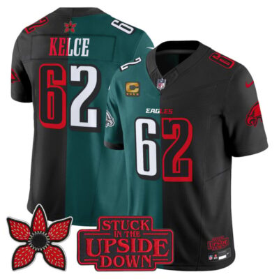 Philadelphia Eagles 'Upside Down Edition' Vapor Limited Jersey - Black-Midnight Green / Jason Kelce