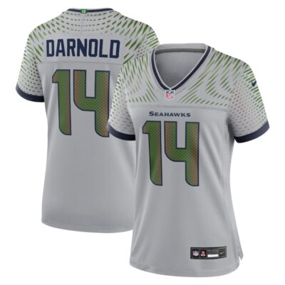 Sam Darnold Seattle Seahawks Women's 2025 Rivalries Collection Game Jersey - Wolf Gray