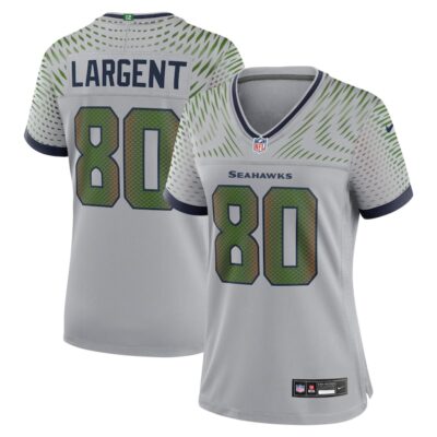 Steve Largent Seattle Seahawks Women's 2025 Rivalries Collection Retired Game Jersey - Wolf Gray