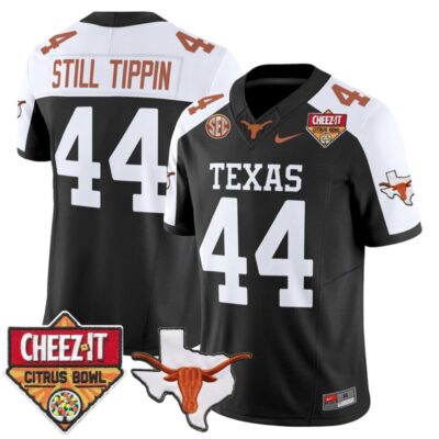 Texas Longhorns 2025 Cheez-It Citrus Bowl Patch Vapor Limited Stitched Jersey - Black Alternate / Still Tippin