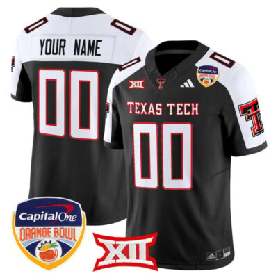 Texas Tech Red Raiders 2025 Orange Bowl Vapor Limited Custom Stitched Jersey V2 - Black Alternate