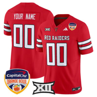Texas Tech Red Raiders 2025 Orange Bowl Vapor Limited Custom Stitched Jersey V2 - Red
