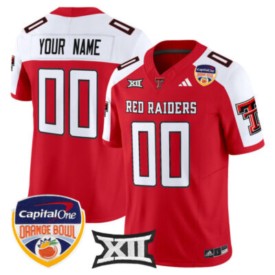 Texas Tech Red Raiders 2025 Orange Bowl Vapor Limited Custom Stitched Jersey V2 - Red Alternate