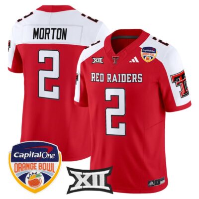 Texas Tech Red Raiders 2025 Orange Bowl Vapor Limited Stitched Jersey V2 - Red Alternate / Behren Morton