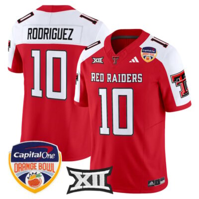 Texas Tech Red Raiders 2025 Orange Bowl Vapor Limited Stitched Jersey V2 - Red Alternate / Jacob Rodriguez