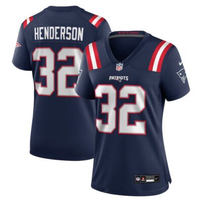 TreVeyon Henderson New England Patriots Women's Game Jersey - Navy
