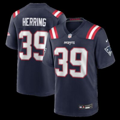 Tyron Herring New England Patriots Team Game Jersey - Navy