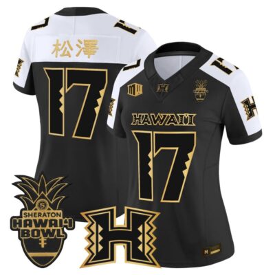Women's Hawai'i Rainbow Warriors 2025 Hawai'i Bowl Gold Vapor Limited Stitched Jersey - Alternate / Tokyo Toe
