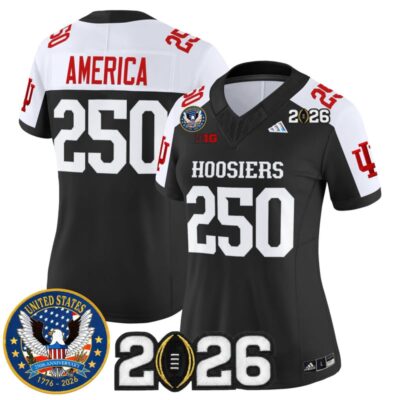 Women's Indiana Hoosiers "United States 250th Anniversary Patch" Vapor Limited Jersey - Black Alternate / #250 America