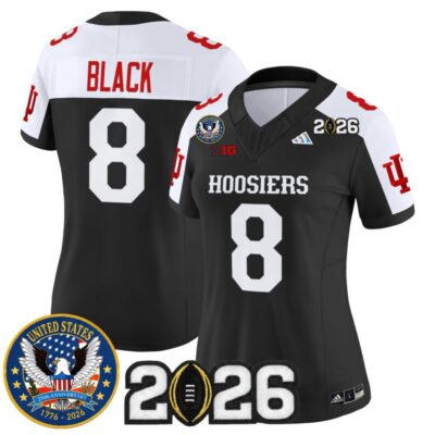 Women's Indiana Hoosiers "United States 250th Anniversary Patch" Vapor Limited Jersey - Black Alternate / Kaelon Black