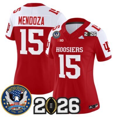 Women's Indiana Hoosiers "United States 250th Anniversary Patch" Vapor Limited Jersey - Crimson Alternate / Fernando Mendoza
