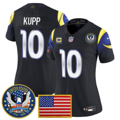 Women's Los Angeles Rams 2025 "United States 250th Anniversary Patch" Vapor Limited Jersey - Navy Rivalries / Cooper Kupp