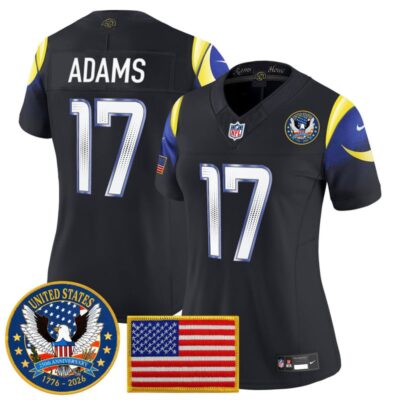 Women's Los Angeles Rams 2025 "United States 250th Anniversary Patch" Vapor Limited Jersey - Navy Rivalries / Davante Adams