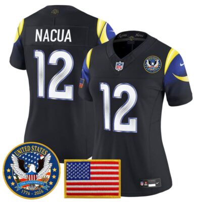 Women's Los Angeles Rams 2025 "United States 250th Anniversary Patch" Vapor Limited Jersey - Navy Rivalries / Puka Nacua