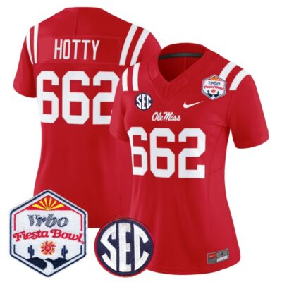 Women's Ole Miss Rebels 2026 The Fiesta Bowl Vapor Limited Stitched Jersey - Red / Hotty 662