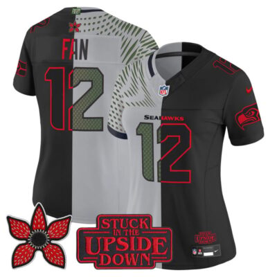 Women's Seattle Seahawks 'Upside Down Edition' Vapor Limited Jersey - 12th Fan