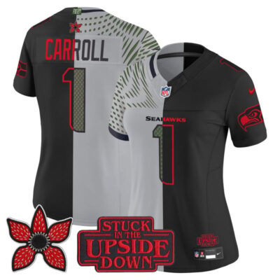 Women's Seattle Seahawks 'Upside Down Edition' Vapor Limited Jersey - Pete Carroll