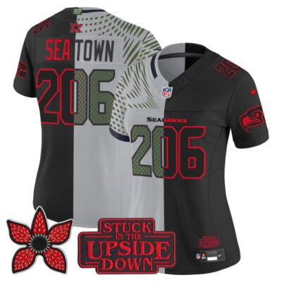 Women's Seattle Seahawks 'Upside Down Edition' Vapor Limited Jersey - Sea Town 206